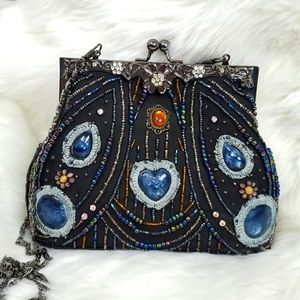Vintage Stephanie Beaded Embroidered Crossbody Bag Luxury